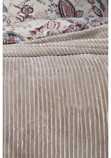 Yataş Adel Tek Kişilik Wellsoft Battaniye - Bej