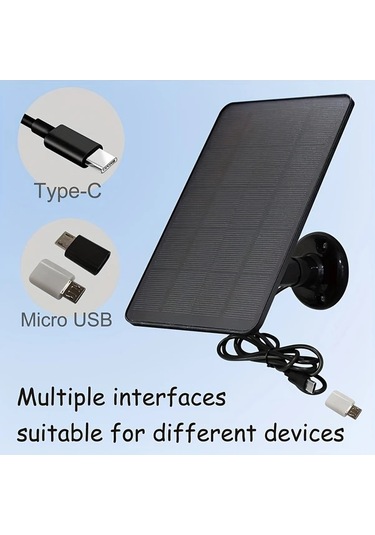 Trendooze Gaojunshop01 360 Montajlı Güneş Paneli Kamera Kapı Zili Şarj İstasyonu