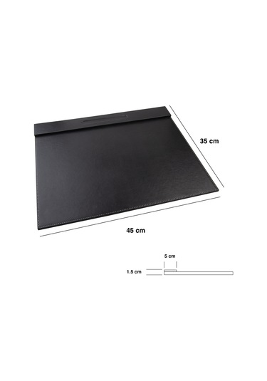 Sümen Masaüstü Tekli Toplantı Odası,otel Odası Ve Resepsiyon Sümeni Desk Pad Vegan 35x45 Cm.,siyah