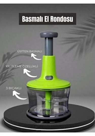 Üstten Basmalı Pratik El Rondosu Çok Renkli