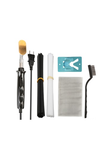 Kangvka Araba Tamponu Tamir Seti: Elektrikli Kaynak Makinesi 50w, 40 Plastik Çubuk, Demir Tutucu, Tel Fırça Ve Ağ - Avrupa Standardı