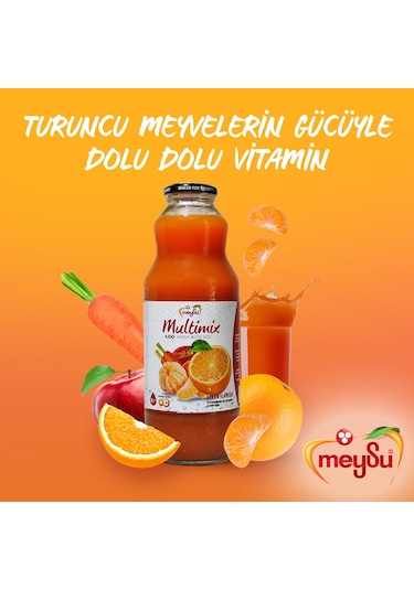 Meysu Multimix %100 Karışık Meyve Suyu 1 Lt X 6 Adet
