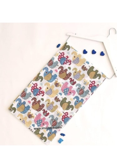 Bebe Müslin %100 Pamuklu Fil Desenli Gri