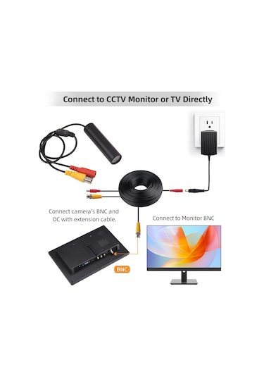 Geeksen Ntsc Sistemi 1080p 2mp Cctv Kamera - 3.6mm Lensli Mini Güvenlik Kamerası, Montaj Braketi İle Analoj Dvr Uyumlu