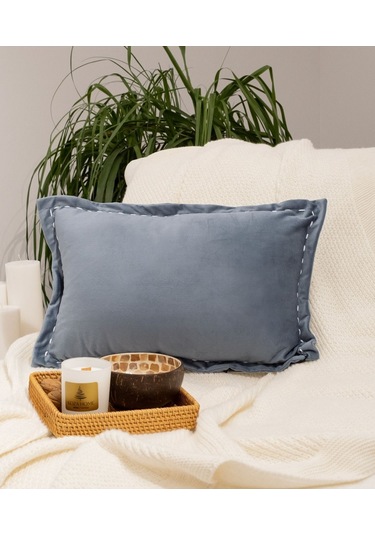 Koza Home İbiza Lacivert Kadife Yastık 30x50 5015