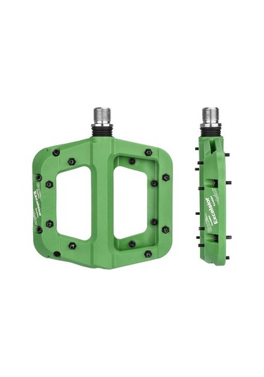 Neevoyu Dağ Bisikleti Naylon Pedalı - Rulmanlı, Kayma Engellici Tırnaklı, 9/16" Uyumlu, Siyah