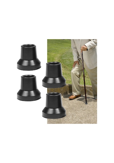 Suntek 4 Adet Koltuk Değneği İpuçları Siyah-16mm-delik