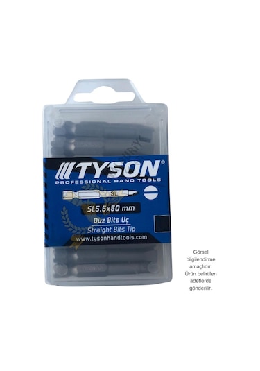 Kupa Tyson Vidalama Ucu Bits Uç - Sl5.5 Düz - 5 Cm. - 30 Adet