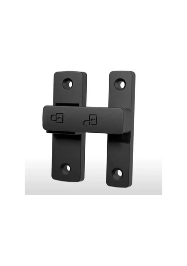 Fosenze 63 Mm Çinko Alaşımlı Yuvarlak Siyah Zımba Yüzey Montajlı Kapı Fişi - C216 Kordonlu, 180 Derece Konumlandırıcı Kilit Vidalı Montaj