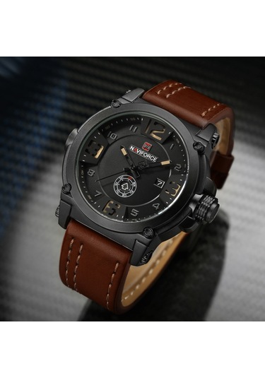 Erkek Saat Kuvars Hareketi Tarih Hafta Göstergesi İş Rahat Kol Saati Haki Diğer