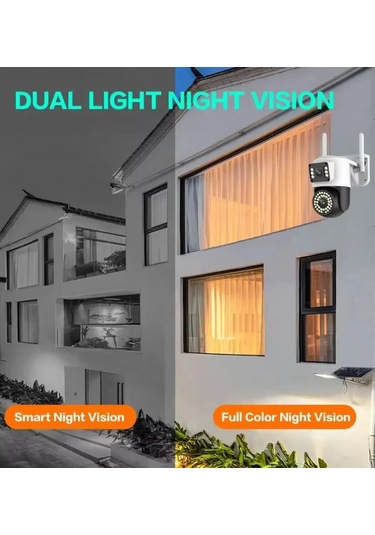 Wifi Güvenlik Kamerası 1080p Çift Kamera Hareket Algılama Alarm