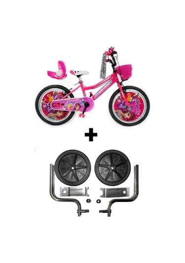 Sarissa Angels 20 Jant 6 Ve 10 Yaş Çocuk Bisikleti Pembe + Yan Destek Tekeri Pembe