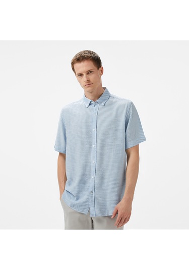 Nautica Erkek Mavi Classic Fit Çizgili Gömlek Çizgili W55447t Mavi