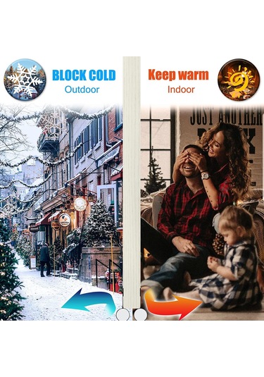 Geeroyoo Pvc Kapı Altı Rüzgar Önleyici, Sessizlik Ve Enerji Tasarrufu Sağlayan Pratik Çözüm - 91cm