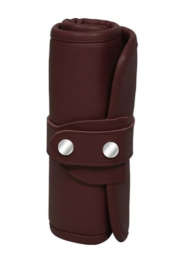 Yuga Suni Deri 36 Gözlü Rulo Kalemlik Bordo Bordo