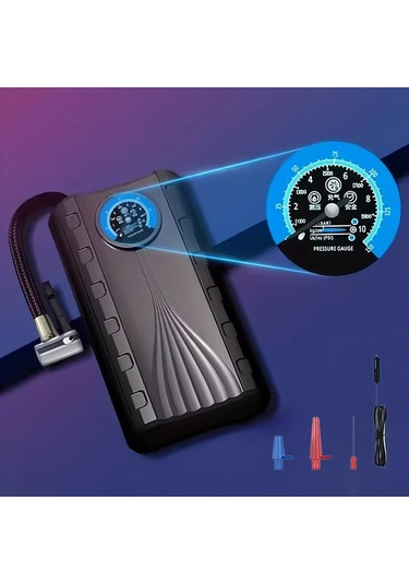 Boatshop1 Kablolu Araba Hava Pompası Taşınabilir Lastik Şişirme 150psı Otomatik Motosiklet Pompası 36v Evrensel Kompresör