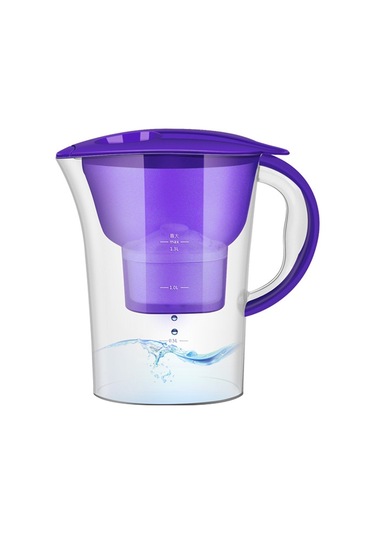 Sones 1.3l Taşınabilir Ev Mutfak Aktif Karbon Filtre Soğuk Su Şişesi Mor