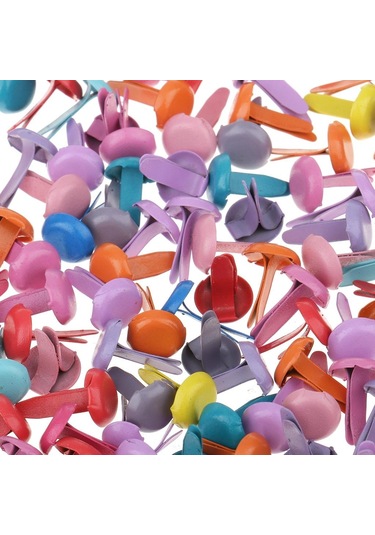 Suntek Scrapbooking Craft Için 200 Parça Metal Brad 8x12mm