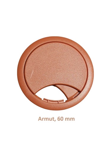 Adilon Masa Üstü Kablo Kanalı Deliği Kapağı Armut Masa Kapağı 6 Cm 5 Adet