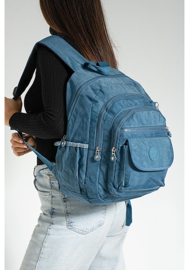 Orta Boy Sırt Çantası Ultra Hafif Çok Cepli Unisex Mavi Model: 571-3j - Mavi