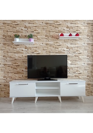 Mobilyasepeti Mobilya Sepeti ( Ms 20 ) Tv Ünitesi Dolabı,Raflı,Beyaz