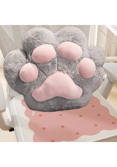 Suntek Kedi Pençesi Yastık Battaniye Sevimli  Gri