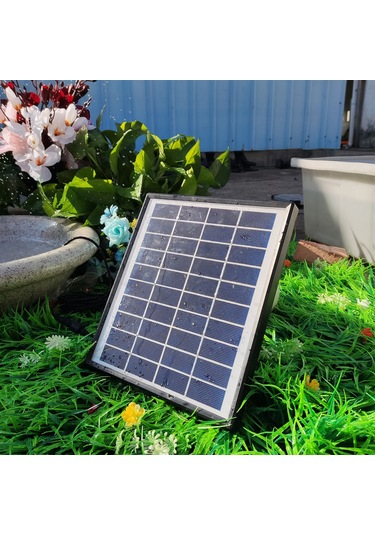 Lemestar 6 Nozzle Güneş Enerjili Çeşme Pompası - 1500mah Pil, Bahçe & Akvaryum İçin Otomatik Su Fıskiyesi 45cm Yükseklik