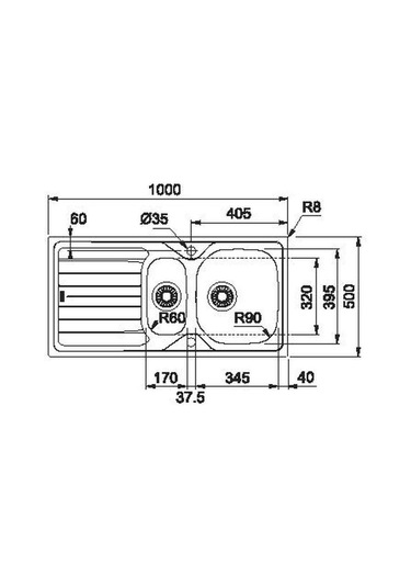 Dominox Renox 651 1.5 Göz Paslanmaz Çelik Sağ Damlalıklı Eviye