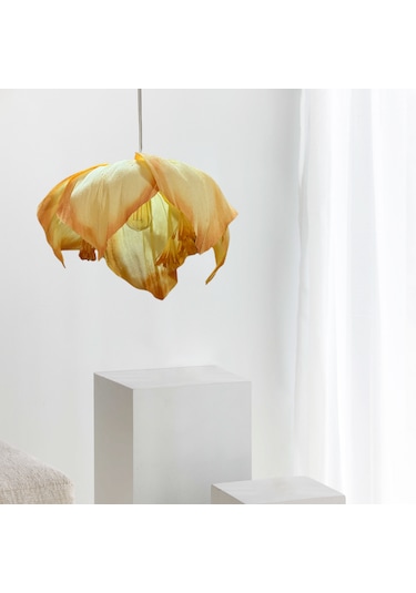 Tevva İtalyan Krapon Kağıt Sarkıt Avize Kehribar