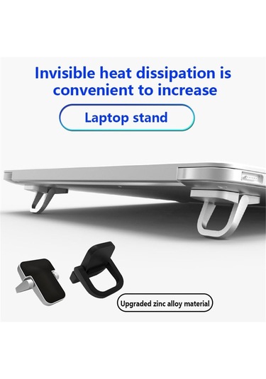 Dizüstü Bilgisayar Standı 1 Çift Mini Katlanabilir Dizüstü Bilgisayar Standı Çinko Alaşım Klavye Yükseltici