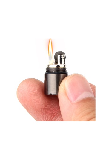 Springsun Mini Metal Kerosene Çakmak - Dayanıklı Konstruksiyon, Yakıt Saklama, Anahtar Zinciri Uyumlu - Altın Renk Altın