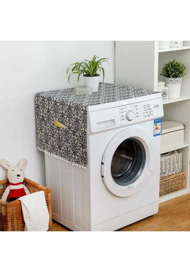 Sones 55x130cm Ev Tipi Çamaşır Makinesi Toz Kapağı Mutfak Buzdolabı Toz Geçirmez Kapak Sarı Diğer