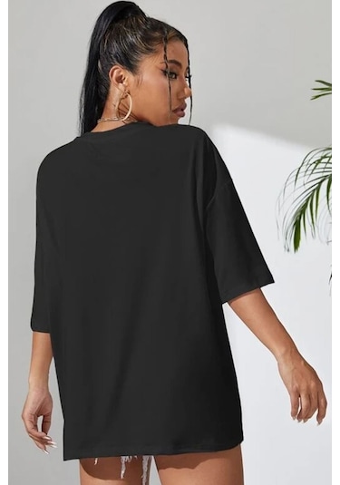 Unisex Brooklyn Baskılı T-shirt Siyah