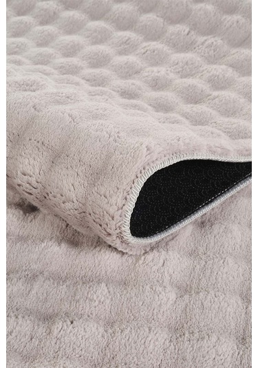 Bubble Puffy Post Peluş Halı Yolluk Kaymaz Taban Yıkanabilir Pofuduk Oturma Salon Çocuk Odası Gri Gri