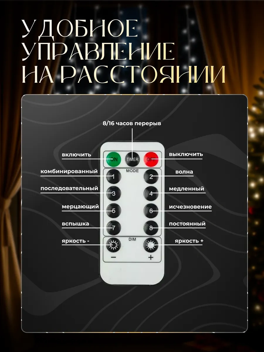 D-light Yılbaşı 3x3 Perdesiz Fıturma Uzaktan Kumandalı 258437221 Soğuk Beyaz