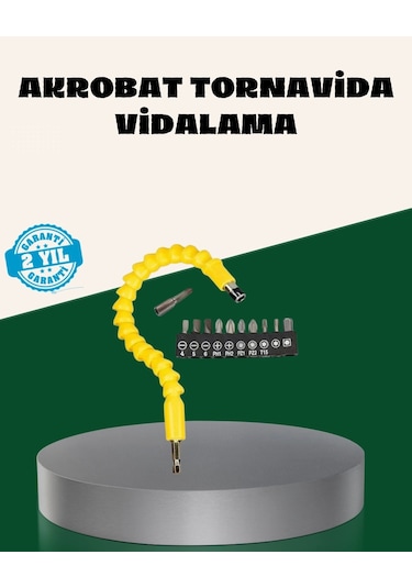 Buğz 12 Parça Akrobat Bits Seti Çok Amaçlı Vidalama Dayanıklı Çelik