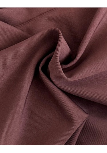 Diz Altı Kapri Tayt Yüksek Bel Likralı Parlak Dalgıç Kumaş, Antrasit Füme Kahverengi