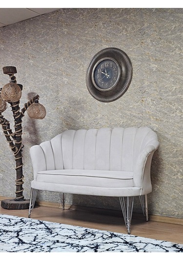 İkili İstiridye Krom Kaplama Telli Ayak Çay Seti Koltuk Tekli Ber Çok Renkli