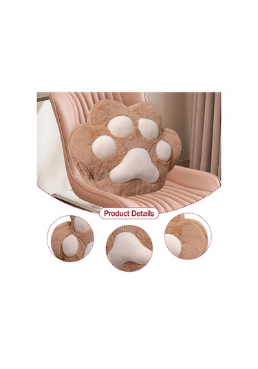 Suntek Kedi Pençesi Yastık Battaniye Sevimli  Koyu Kahverengi