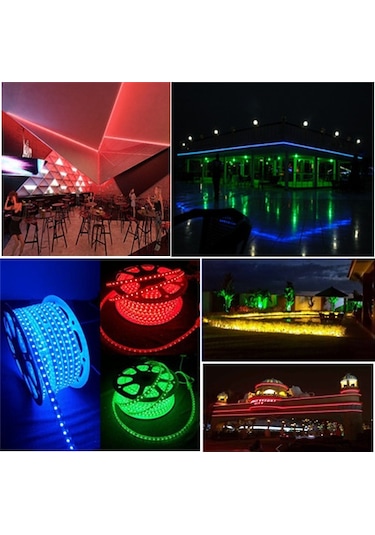 15 Metre 220 Volt Şerit 3 Çipli Hortum Şerit Led Aydınlatma + Fiş (382940973)