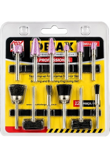 Dmax Dmx-4137 Taşlama Ve Fırçalama Gravür Seti 12 Parça
