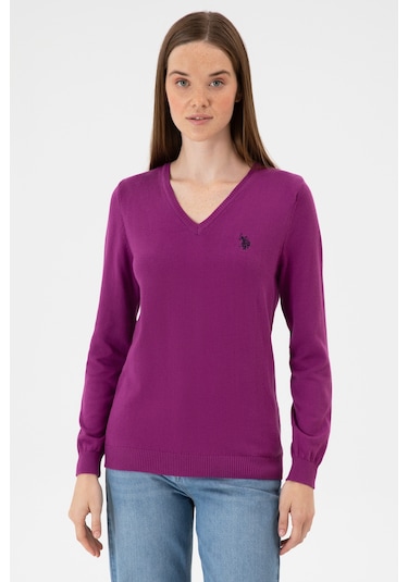U.s. Polo Assn. Kadın Mor Kazak /triko 50313590-vr203 Vıolet