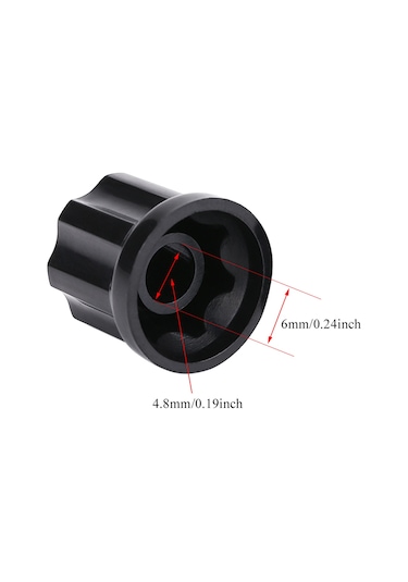 Hfambition Gitar Bas Potansiyometre D Shaft Tonalite Ses Düğmesi Kapağı Alüminyum+plastik 10 Adet Seti