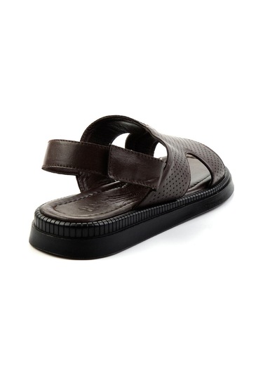 Kahve Leather Erkek Sandalet E05557240643 Kahve