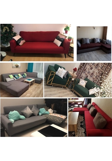 Sones Kanepe Her Şey Dahil Evrensel Set Kanepe Tam Kılıf Bir Adet Yastık Kılıfı Ekleyin, Boyut: Üç Kişilik 190-230cm Bej