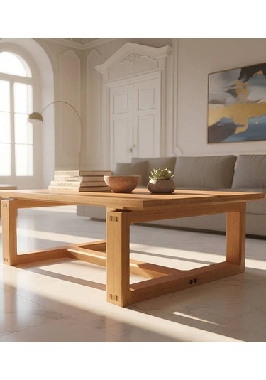 Ginza Orta Sehpa Masif Ağaç 120 X 80 Meşe