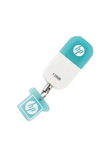 Hp V175w 128gb Usb 2.0 Flash Bellek - Mini, Su Geçirmez, Şok Direnci, Kauçuk Malzeme, Veri Taşıma Cihazı