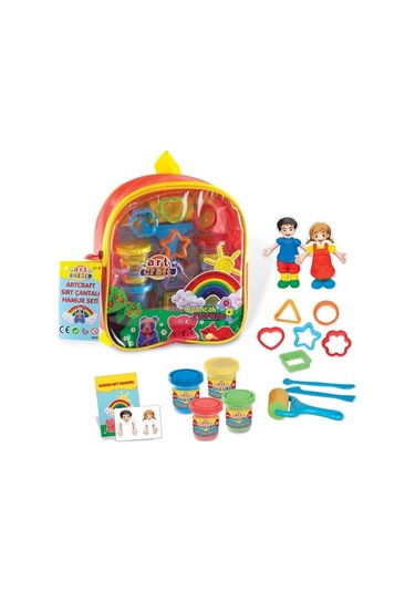Sırt Çantalı Oyun Hamuru Seti Kalıplı Oyun Hamuru Art Craft