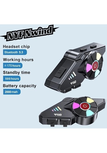 Y60 İntercom Motor Kurye Kask Motosiklet Kulaklık Bluetooth