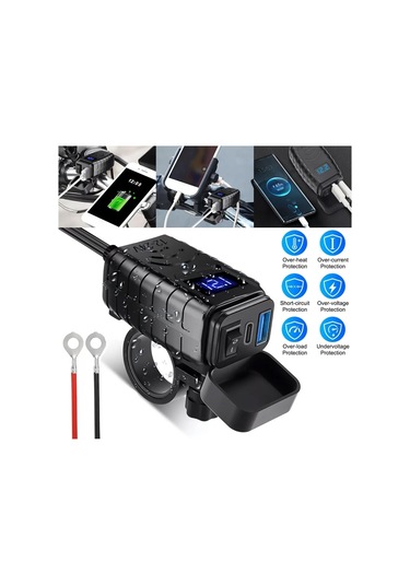 Motion003 Cs Motosiklet Usb Şarj Cihazı Qc3 0 Usb C 30w Usb A 18w Hızlı Şarj Telefon Gps A